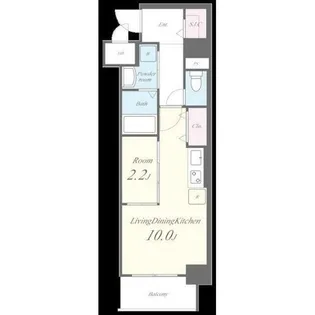 ライフプラン赤坂【8階】の間取り