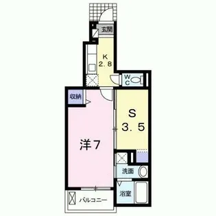 オーブアビタシオンⅡ番館【1階】の間取り