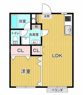 ピーマンハイツ【2階】の間取り