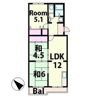 ヴィラ青山【2階】の間取り
