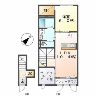 ベアフルーツ【202号室】の間取り