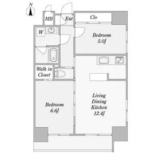 ソレアードテラス葵【702号室】の間取り