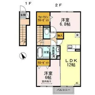 ウィット竜泉寺 B棟【201号室】の間取り