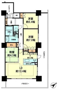 リーデンスタワー草津【1508号室】の間取り