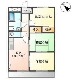 エルハイム宇頭【1階】の間取り