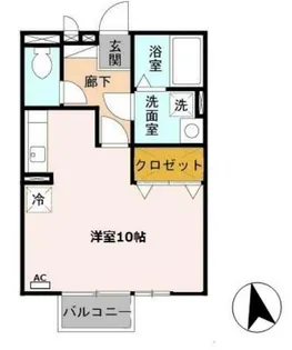 パークハイム吾妻【2階】の間取り