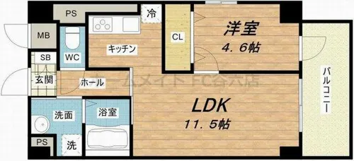 ウェスト宮ノ下【2階】の間取り