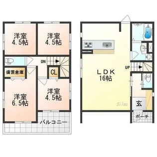京都府京都市北区上賀茂北ノ原町【一戸建】の間取り