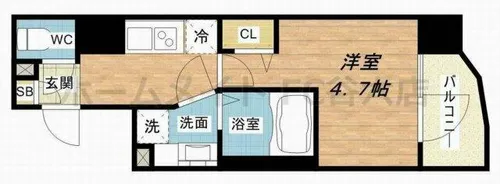 ファーストフィオーレ心斎橋イーストⅢ【9階】の間取り