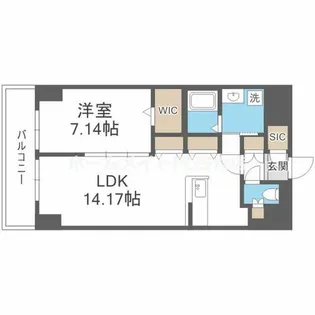 カルム小西Ⅲ【9階】の間取り