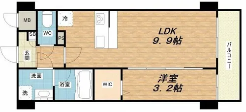 エクセルシア天神橋【2階】の間取り