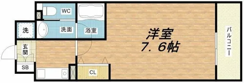 ジュネーゼグラン心斎橋東【12階】の間取り