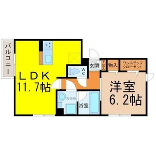 メゾンドリベルテII【1階】の間取り