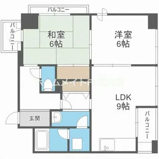 トータス西天満【3階】の間取り
