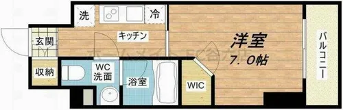 パークリュクス大阪天満【7階】の間取り
