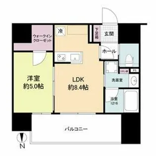 ブランシエスタ都島通【7階】の間取り