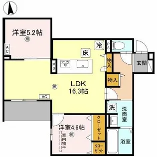 ナサハウス【1階】の間取り