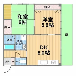 サントエイビス【1階】の間取り