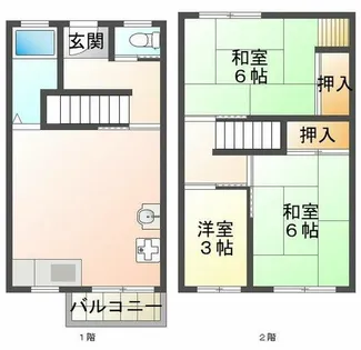 松ヶ丘住宅11号棟【4階】の間取り