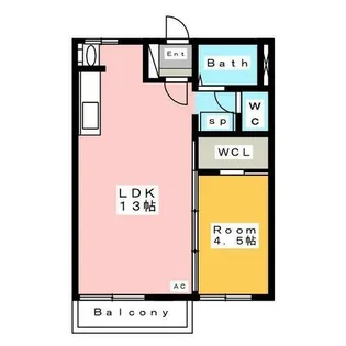 ジュネス B【1階】の間取り