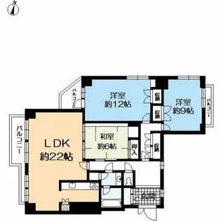 ライオンズマンション相楽園【1階】の間取り