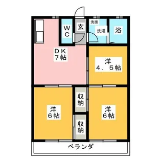 ファミール高須 1棟【3階】の間取り
