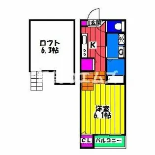 SAN FELICE【202号室】の間取り