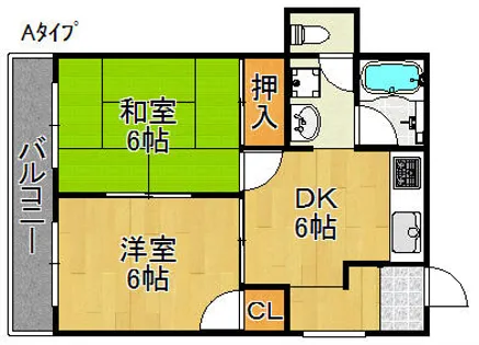 BRUNO住之江公園【4階】の間取り