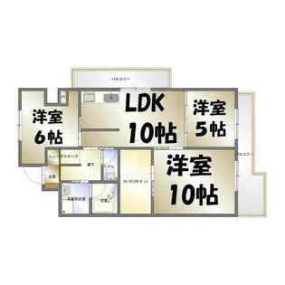 矢野マンション【4階】の間取り