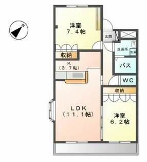 ラ・ウィンクル【2階】の間取り