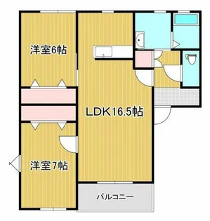 グリーンコーポ浪打 四番館【2階】の間取り