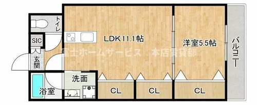 estageo北田辺【4階】の間取り