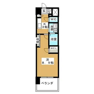 グランドソレイユ名駅【5階】の間取り