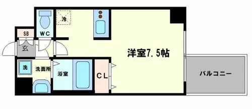 LC上本町【8階】の間取り