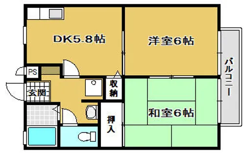 ウエストコート【1階】の間取り