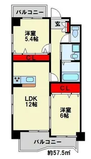 ノーブル三ヶ森【3階】の間取り