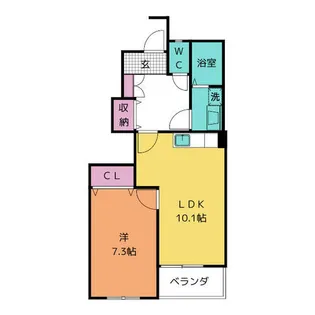 秋桜 壱番館【1階】の間取り