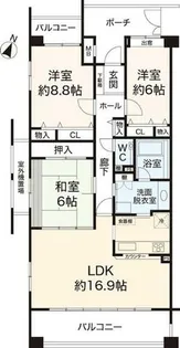 ジークレフ芦屋【4階】の間取り