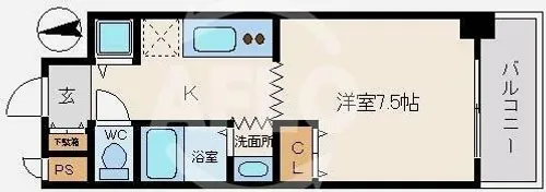 KDXレジデンス難波南【4階】の間取り