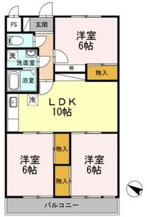 アイリス八橋【2階】の間取り