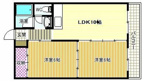 藤ヶ丘ハイツ【4階】の間取り