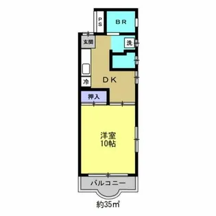 オーク仲田【203号室】の間取り