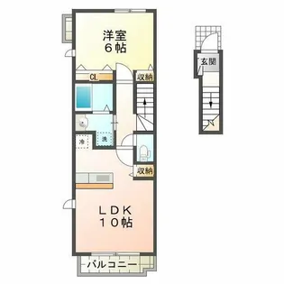 フランカルム【2階】の間取り