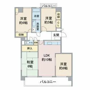 ランドマーク・一社【3階】の間取り