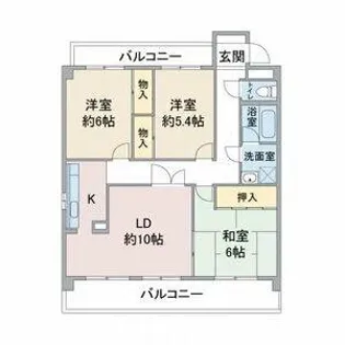 ソレイユ社ヶ丘【3階】の間取り