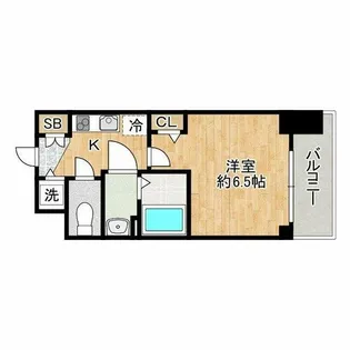 プレサンス松屋町駅前【11階】の間取り