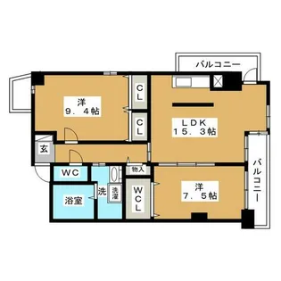 イーグルヘッド橦木【4階】の間取り