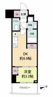 セレニテ難波プリエ【11階】の間取り