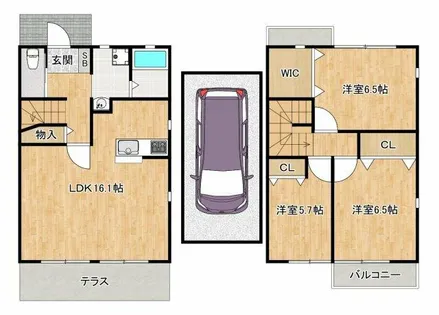 大阪府豊中市東豊中町3丁目【一戸建】の間取り