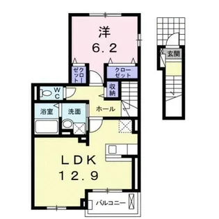 ヒールド・リヴⅠ【2階】の間取り